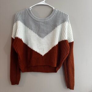 Rue21 Women's Colorblock Sweater Size Small Cabin Cozy Fall Clean Girl